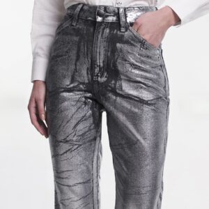 Silver Crash – Jeans Artístico Metálico