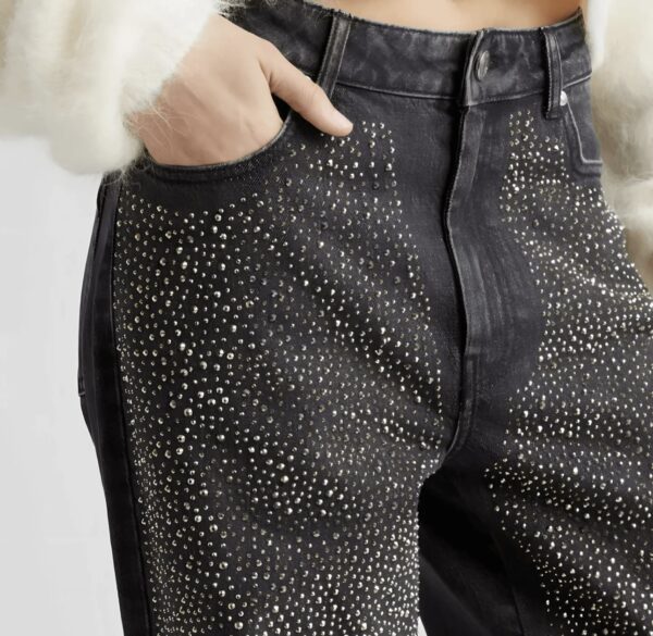 Midnight Spark – Jeans Preto com Brilhos - Imagem 2