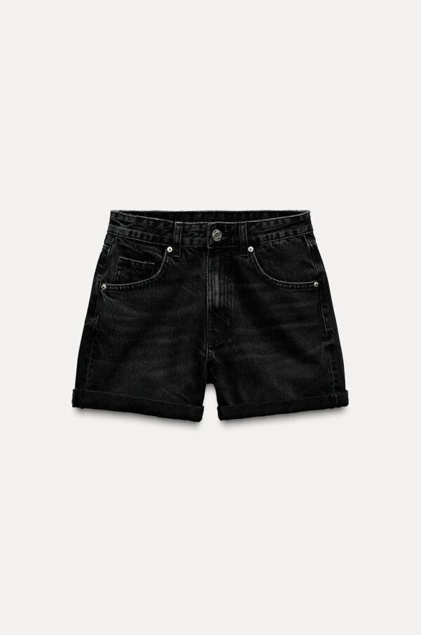 Short Luísa Vial Black Folded