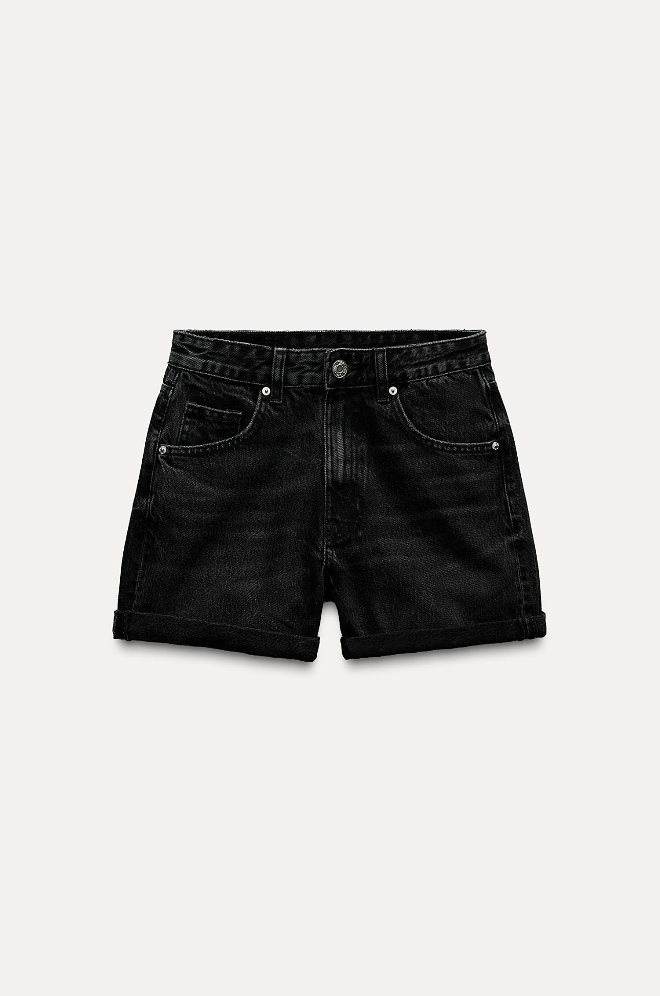 Short Luísa Vial Black Folded